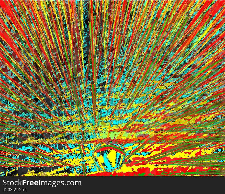 An artistic abstract view of global warming's exploding impact on our planet. An artistic abstract view of global warming's exploding impact on our planet