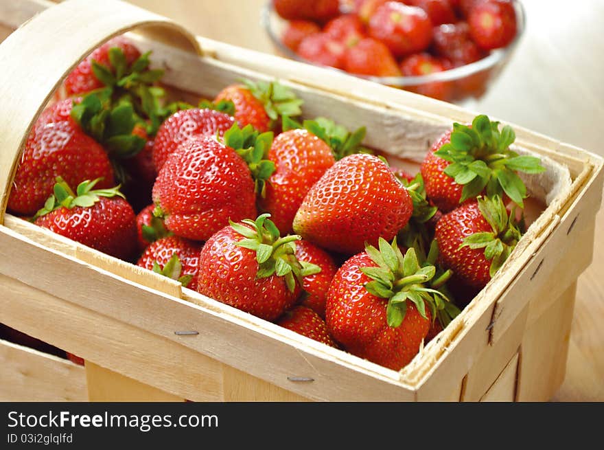 Strawberries in basket