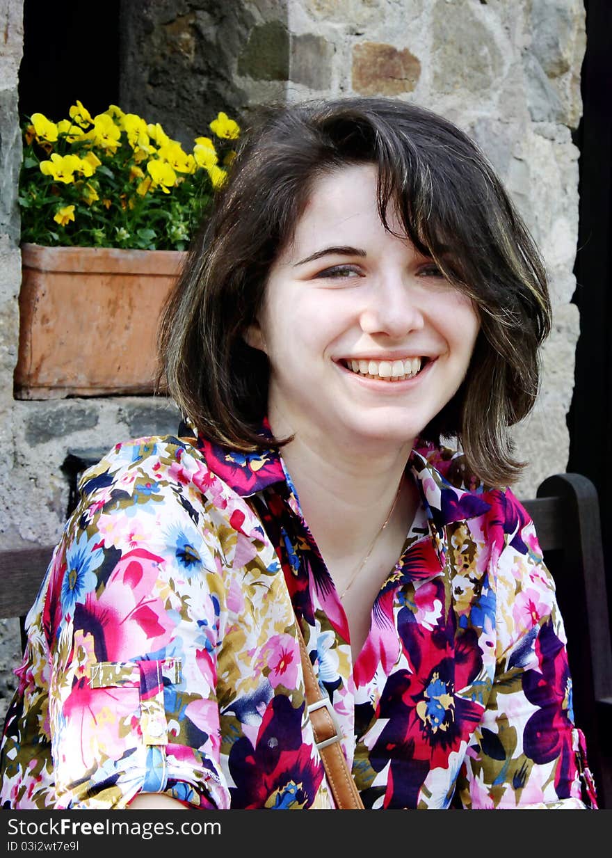 Portrait of smiling woman