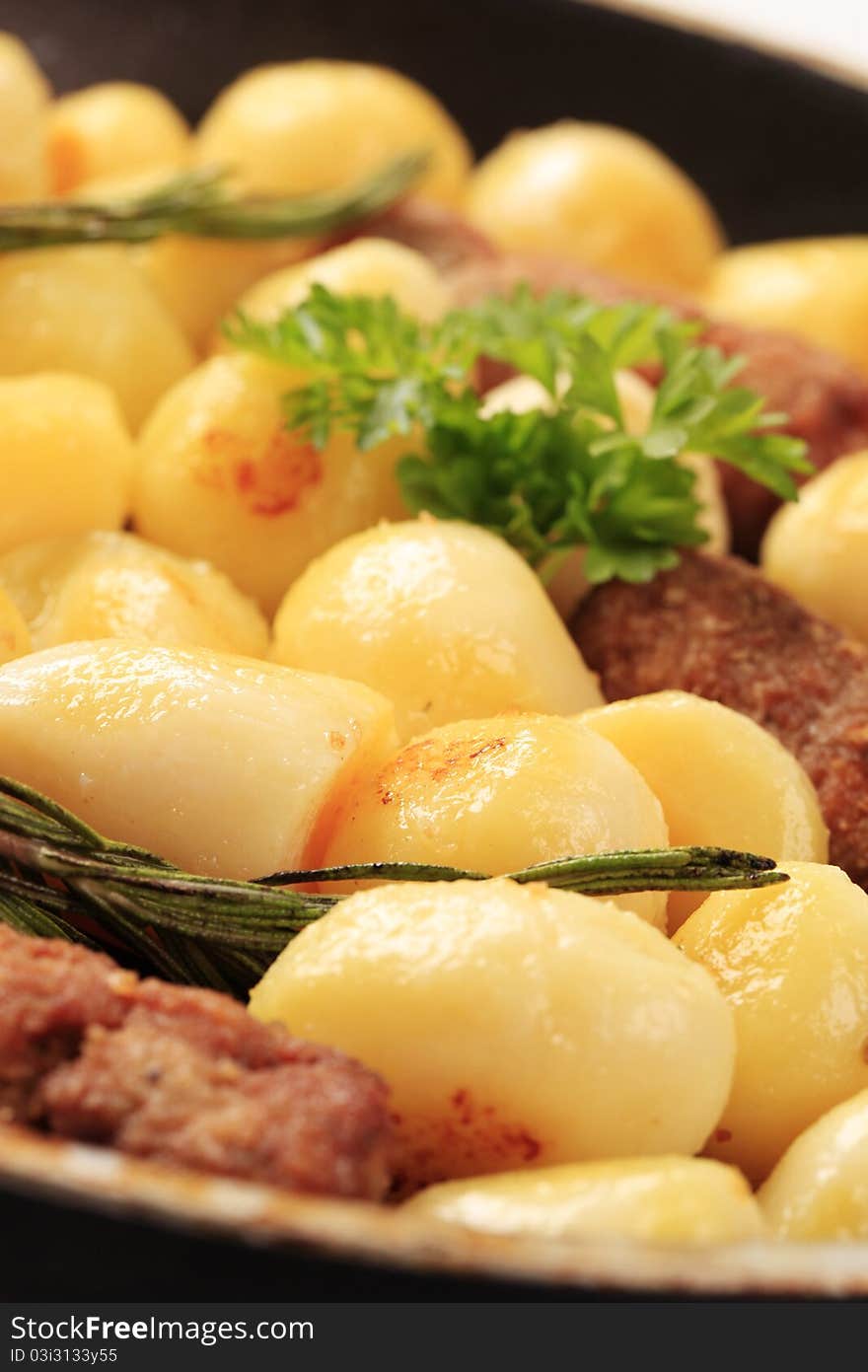 Cevapcici and potatoes