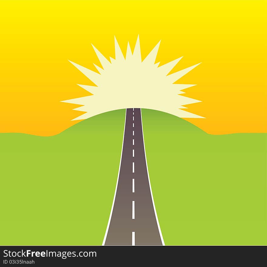 Road leading to the sun