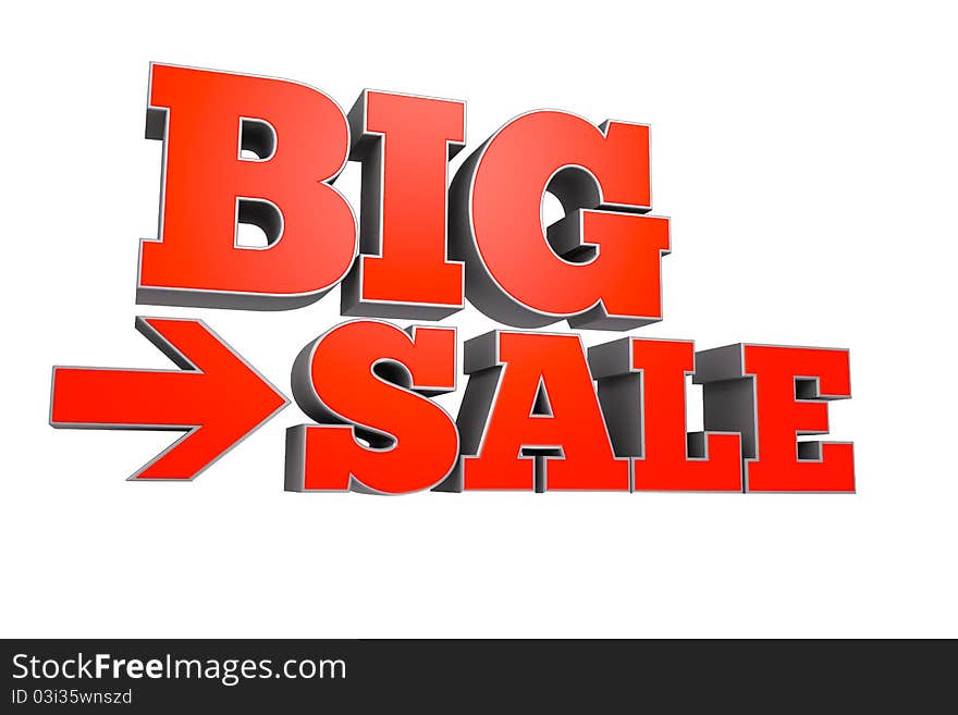 Computer generated 3D text BIG SALE. Computer generated 3D text BIG SALE.