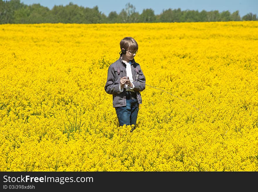 Boy on field