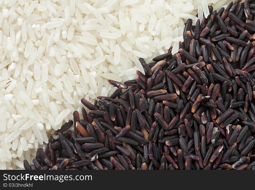 White and Black Rice