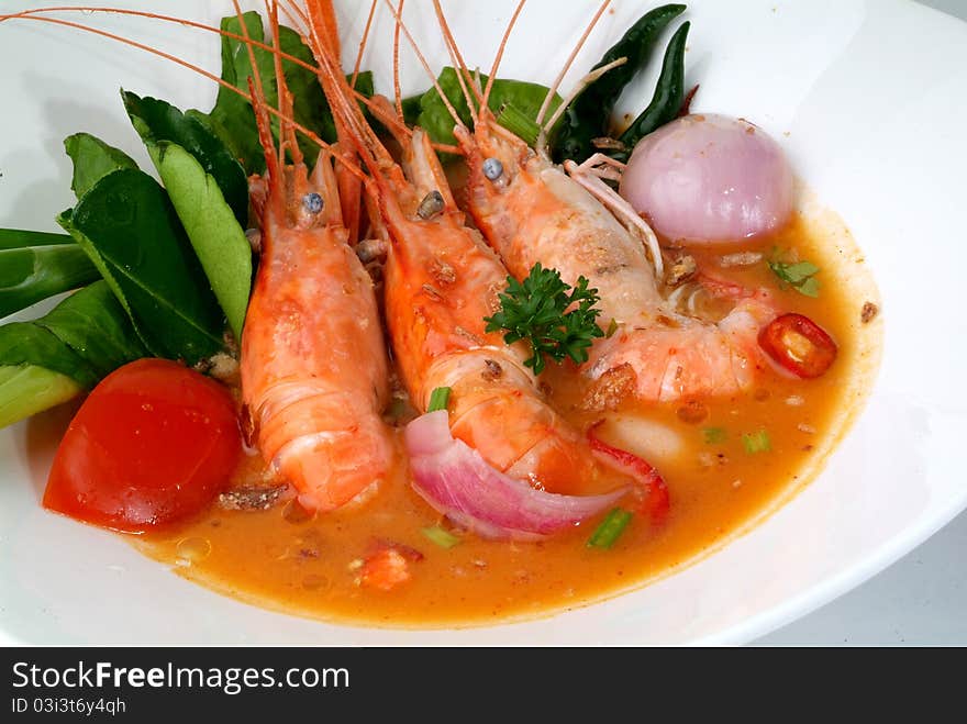 Tom Yam Kung. Spicy Shrimp Soup