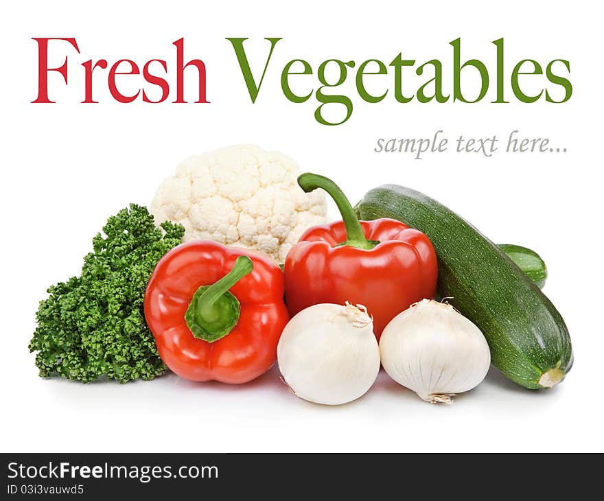 Fresh vegetables isolated