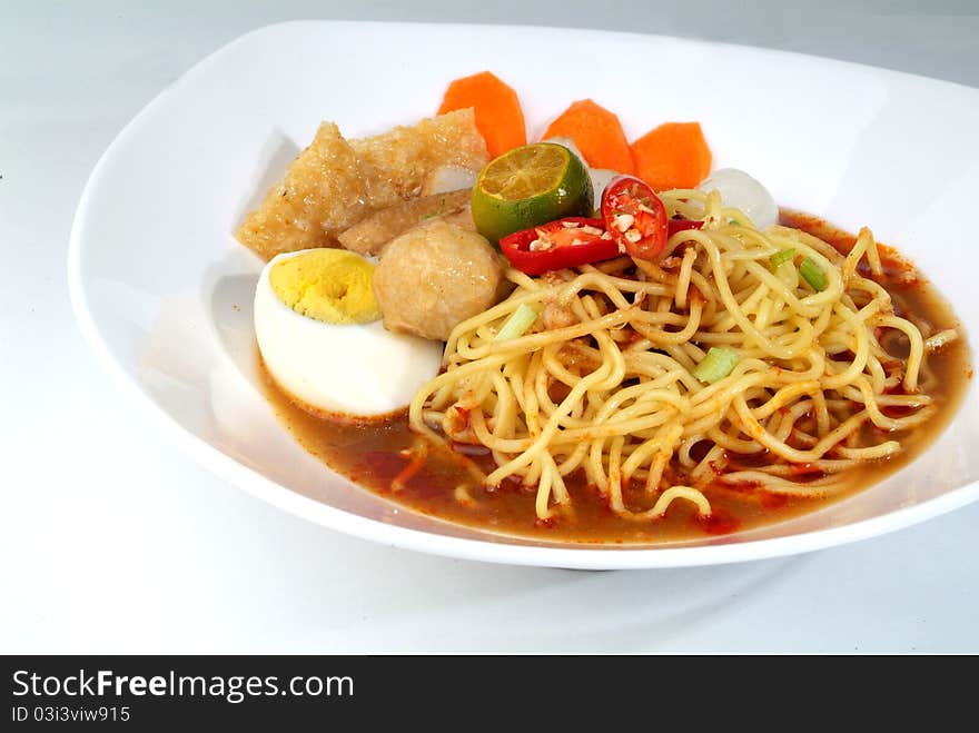 Curry laksa mee - malaysian food. Curry laksa mee - malaysian food