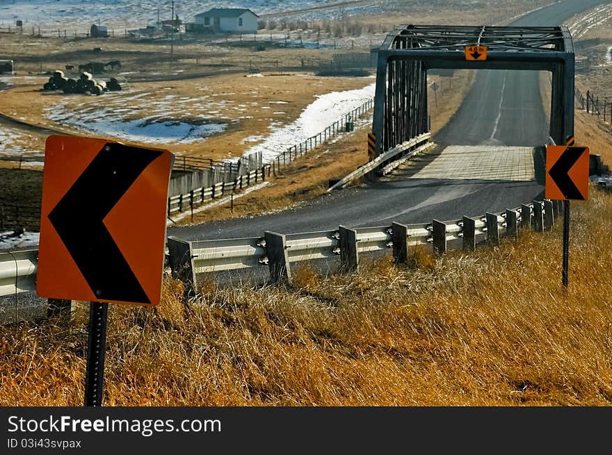 Bridge on the Alberta plains