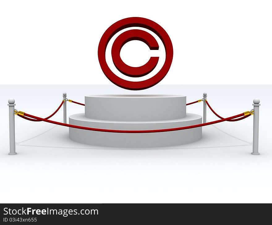 3d copyright sign