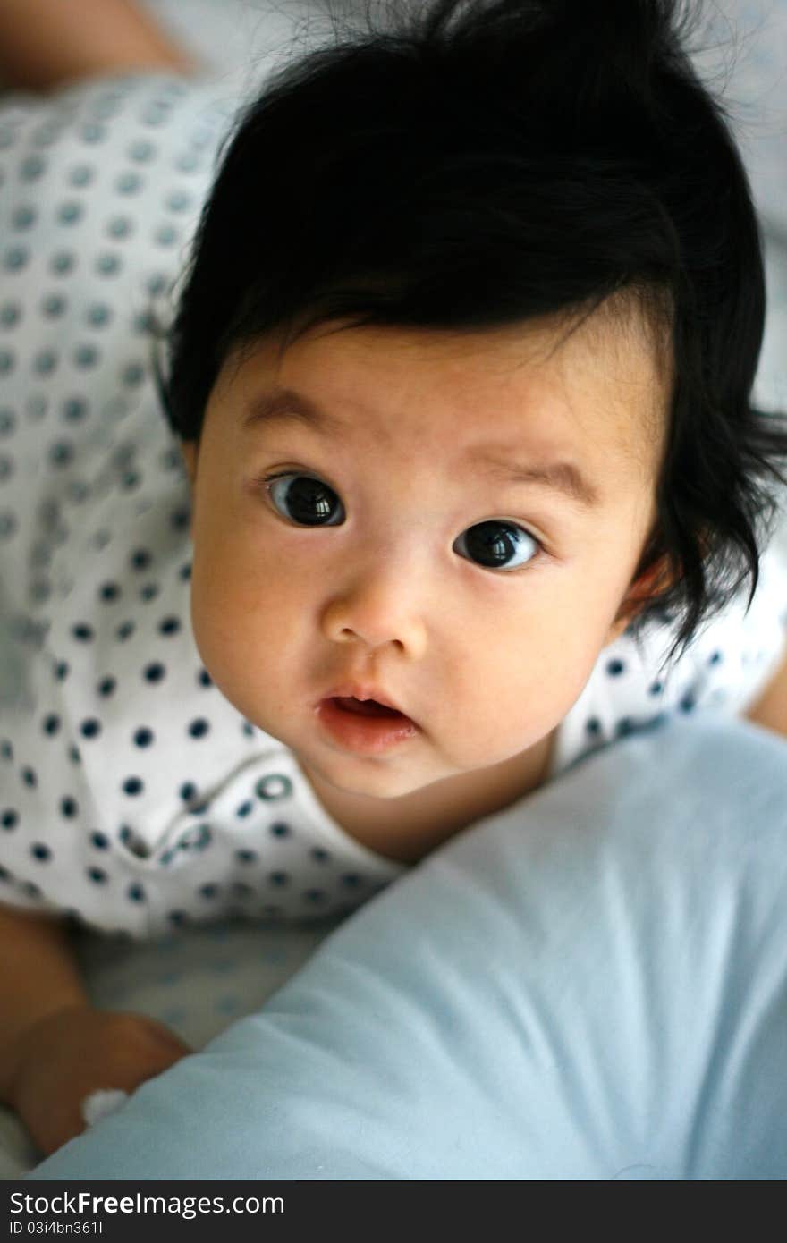 Close up portrait of big eye cute baby. Close up portrait of big eye cute baby