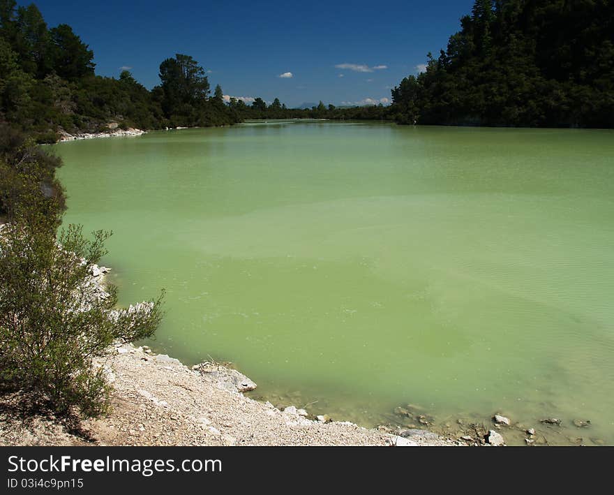 Thermal pool, Waiotapu thermal area, New Zealand