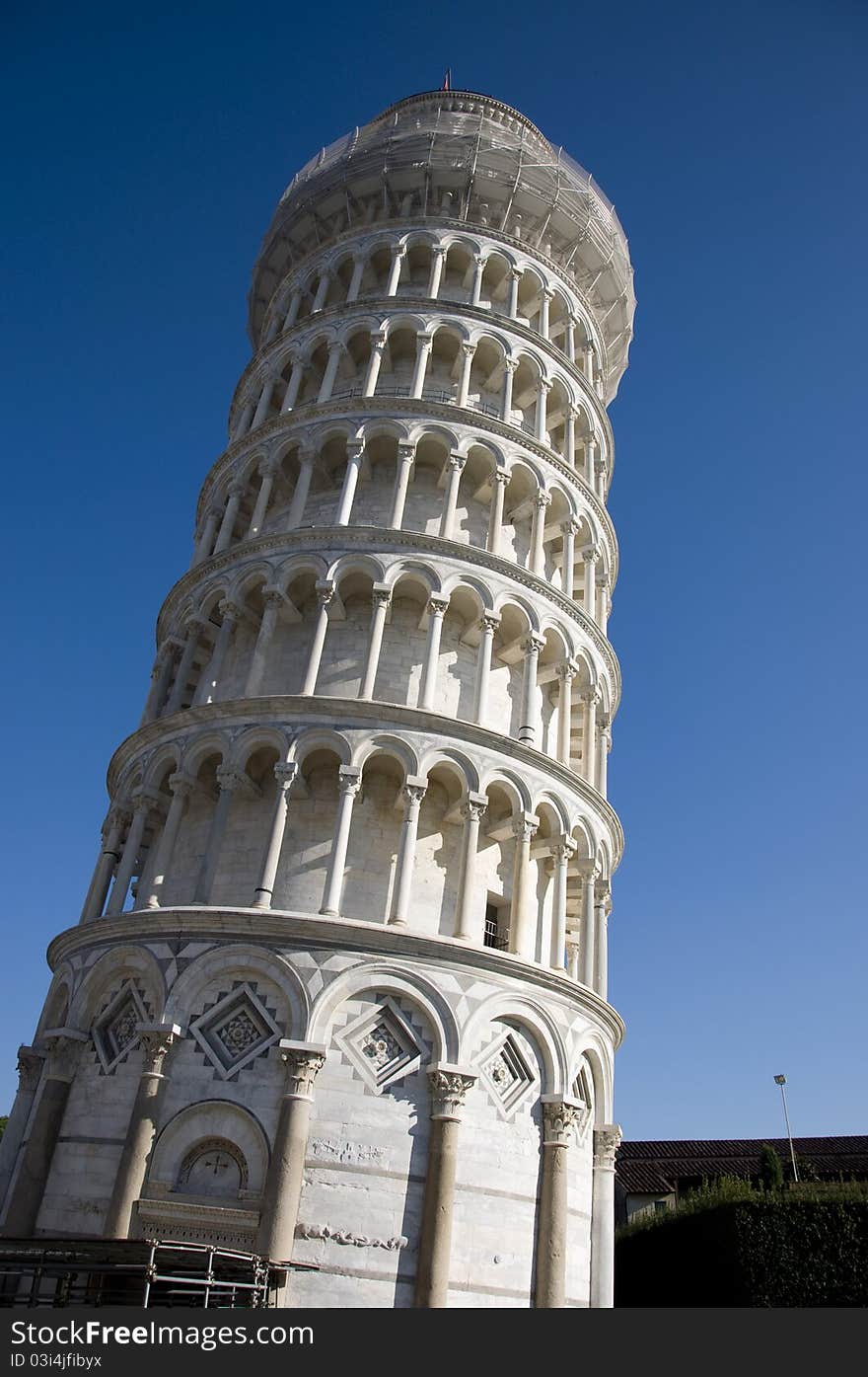 Tower panoramic view in italian famous square