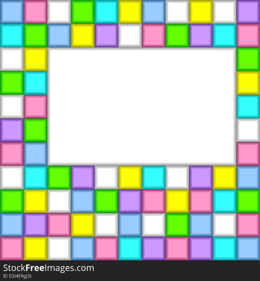 Abstract background with a place for the text. Consists of color squares. Abstract background with a place for the text. Consists of color squares.