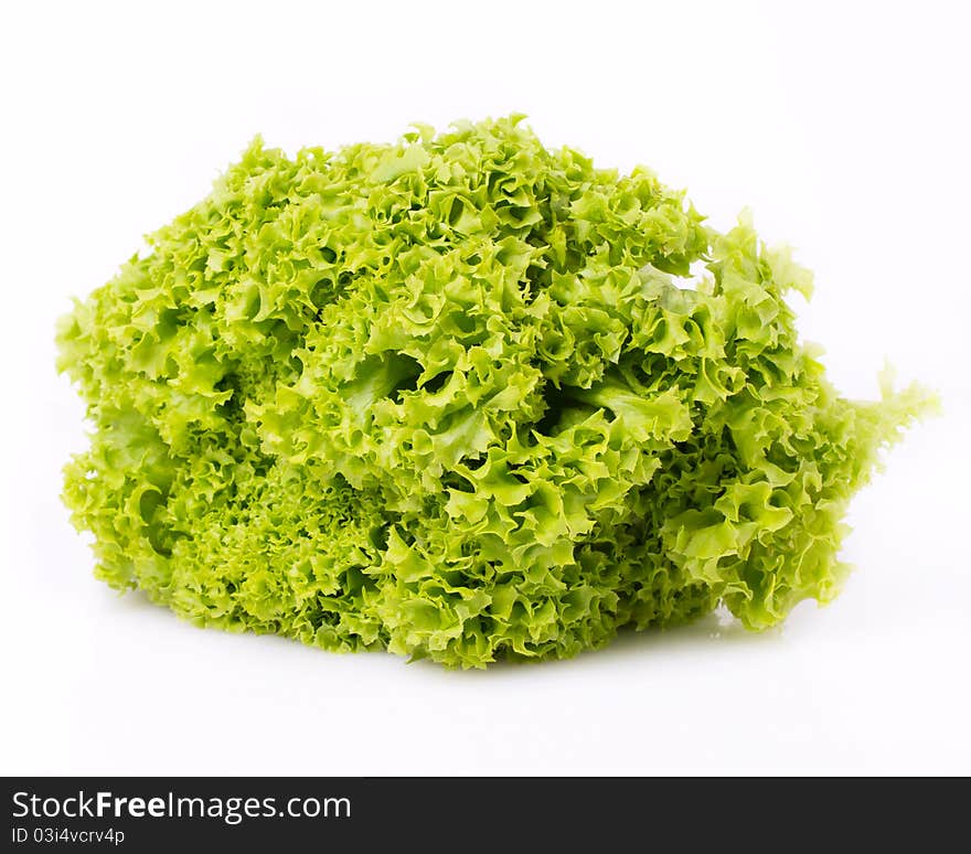 Fresh salad isolated on the white background