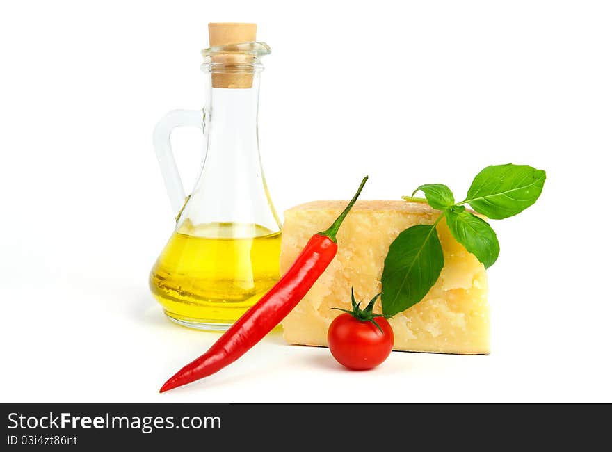 An image of bright food on white background