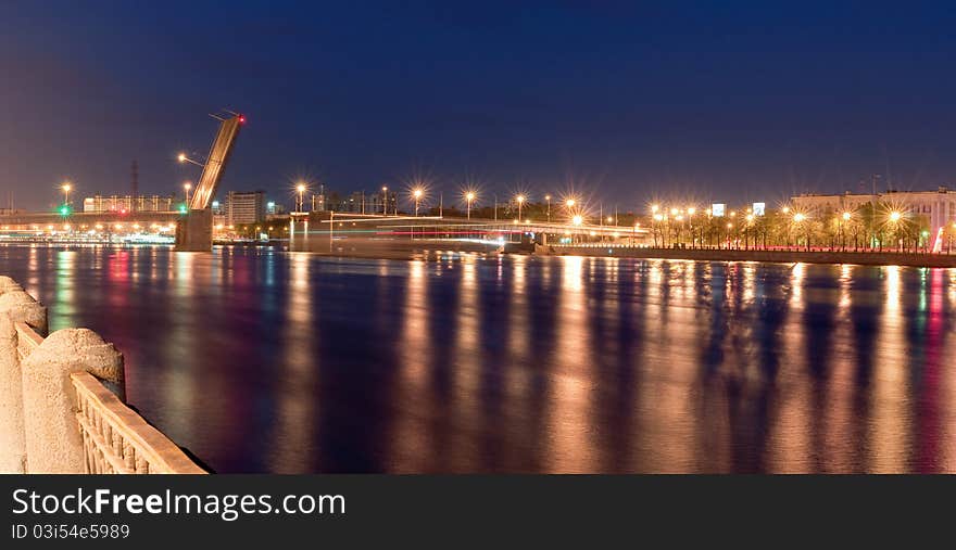 Panorama of the bridge of a name of Volodarsky