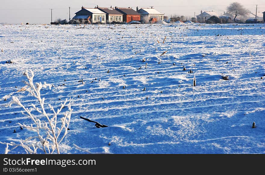 Northeast China Songhua River's rime. Northeast China Songhua River's rime