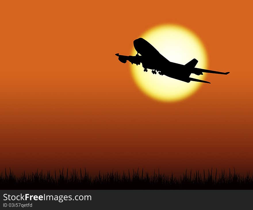 Airplane silhouette