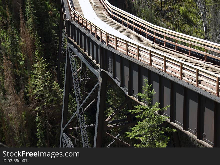 Steel trestle in Myra Canyon