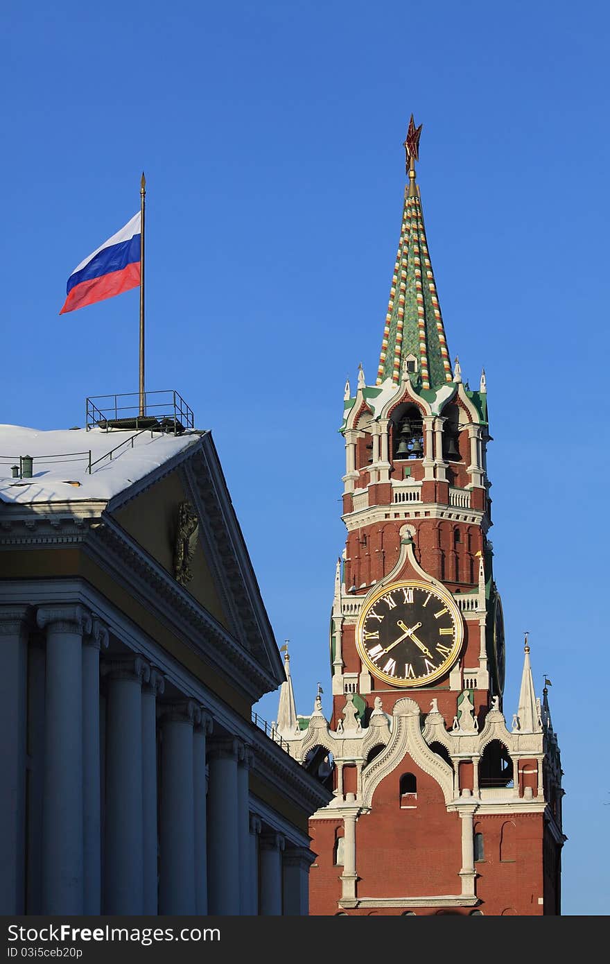 The Saviour (Spasskaya) Tower in Moscow Kremlin, Russia. The Saviour (Spasskaya) Tower in Moscow Kremlin, Russia.