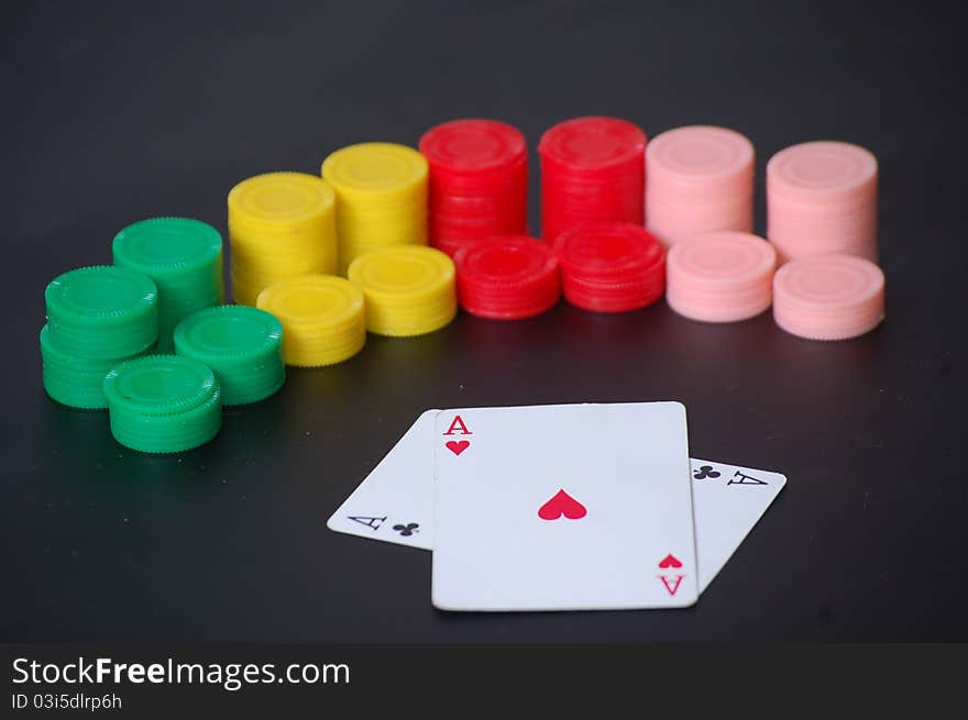 Poker Aces And Chips