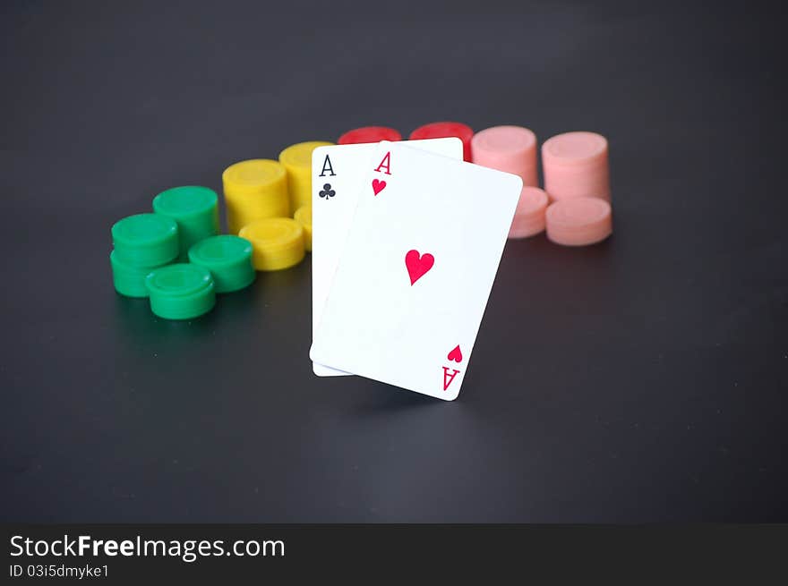 Poker Aces And Chips