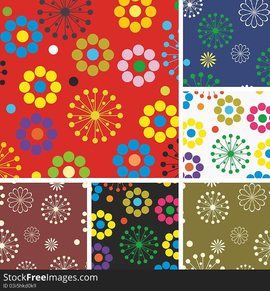 Flower background design in vector