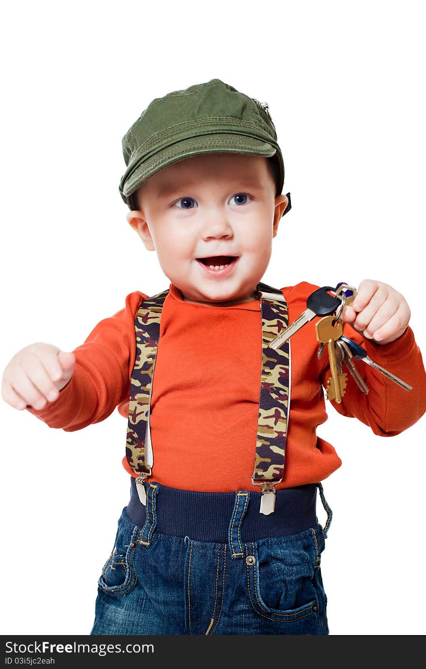 Boy Holds The Keys To The Apartment