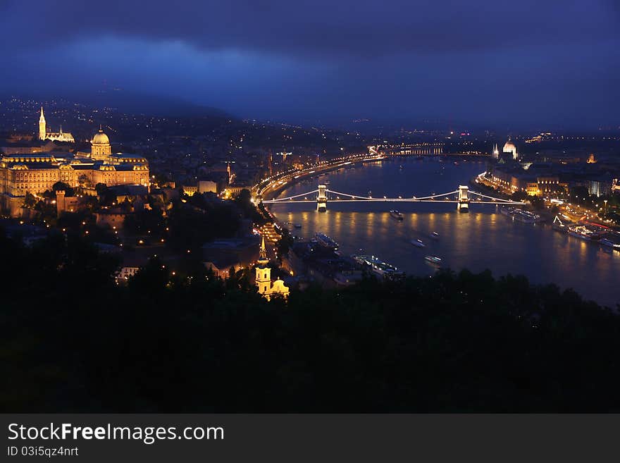 Budapest, Hungary, from fortress Citadel