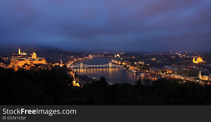 Budapest, Hungary, from fortress Citadel