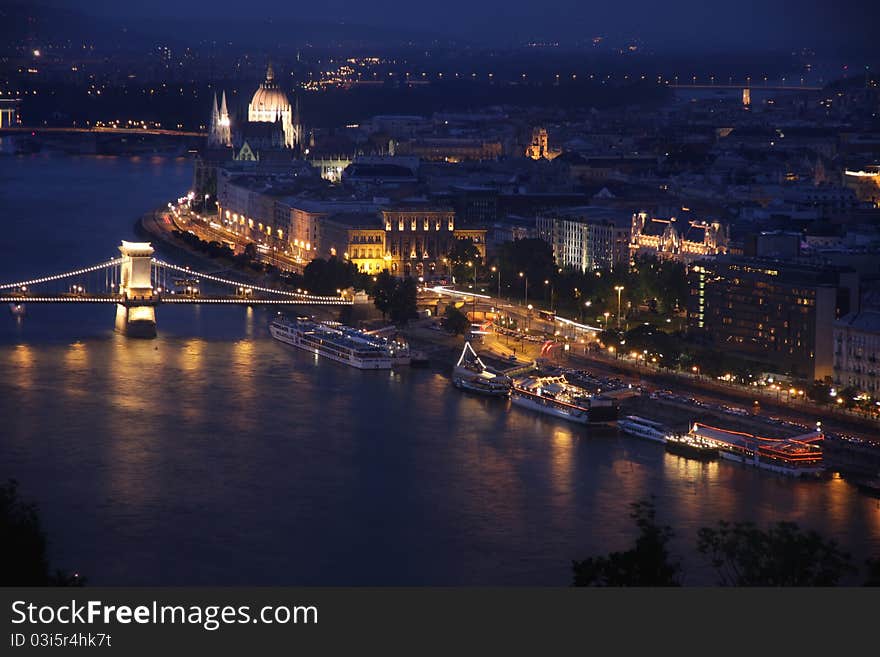 Budapest, Hungary, from fortress Citadel