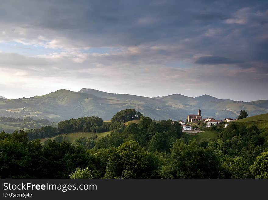 Mountain village in the north of Spain