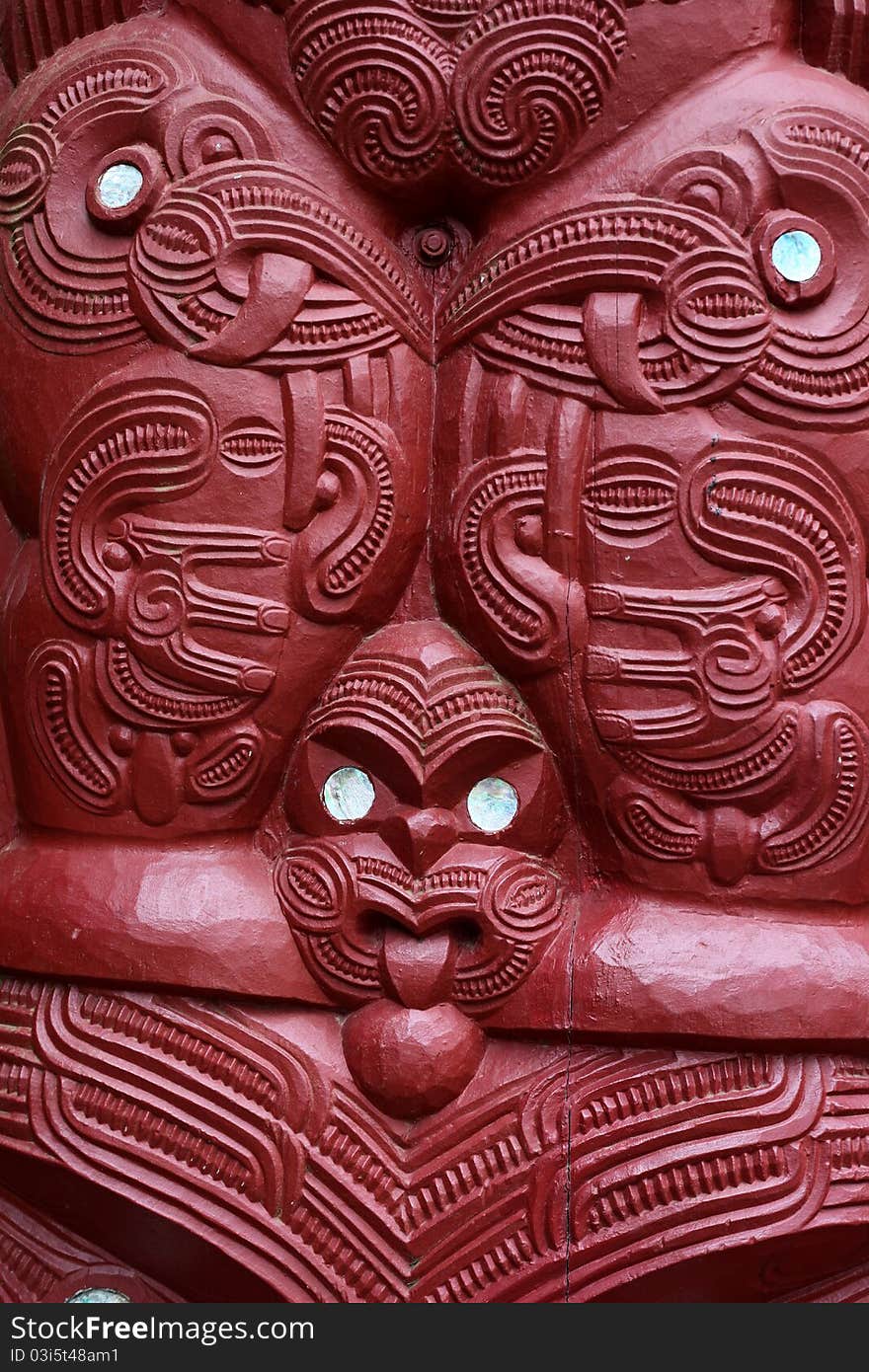 Maori carvings, North Island, New Zealand