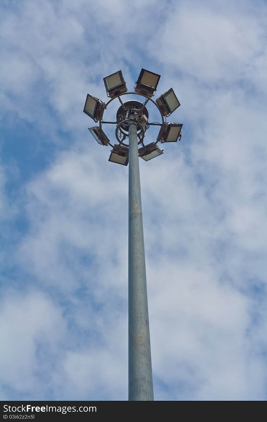 Spot light tower in Thailand