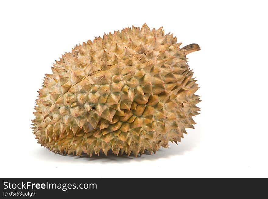 King of fruits, durian on white background with clipping path. King of fruits, durian on white background with clipping path.