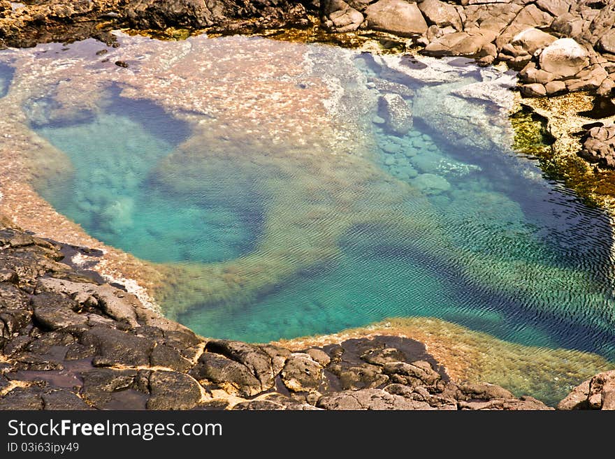 Natural pool at the coastside