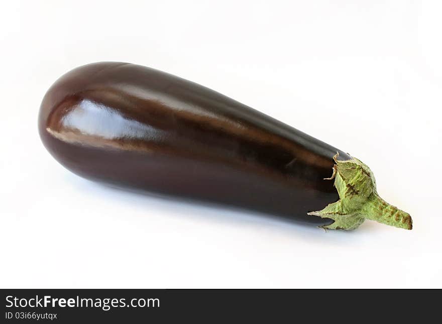 Aubergine on a white background