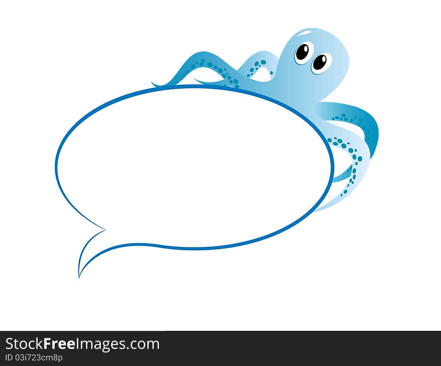 Funny octopus illustration