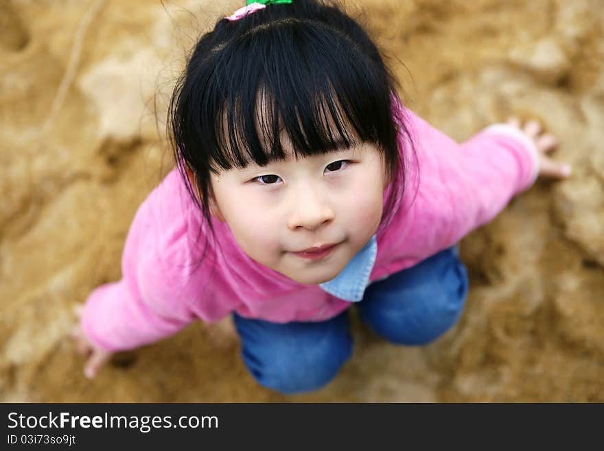 Chinese girl on the beach,sanya.china