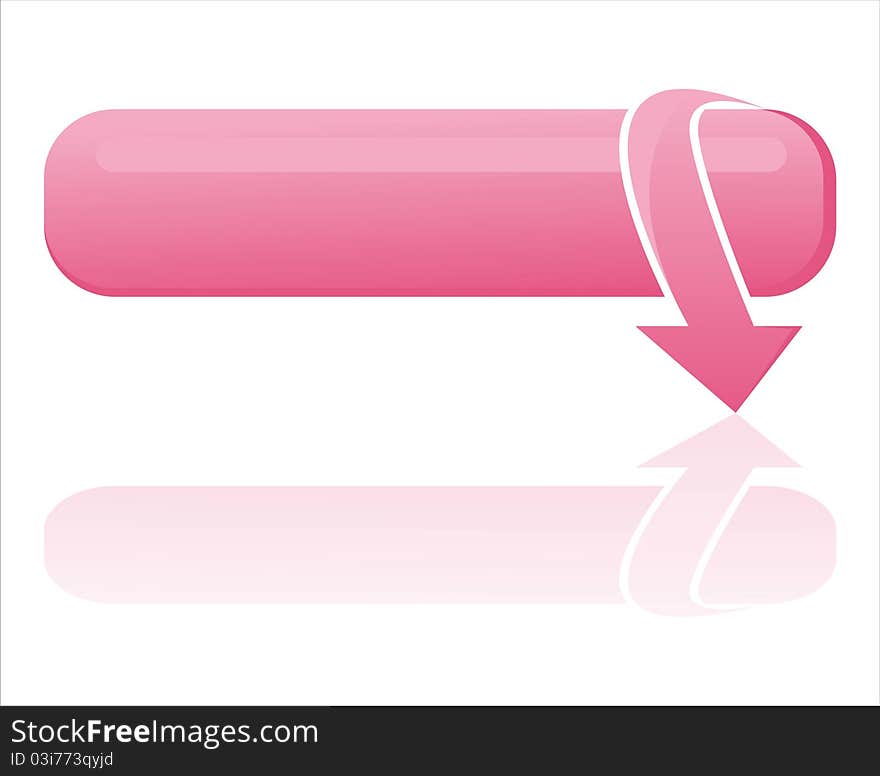 Pink banner with arrow