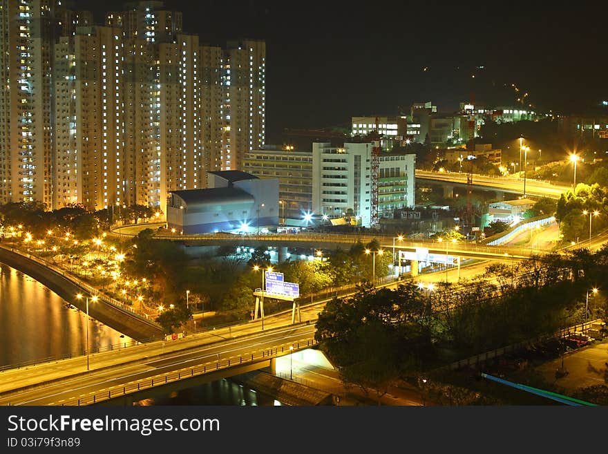 Hong Kong night view