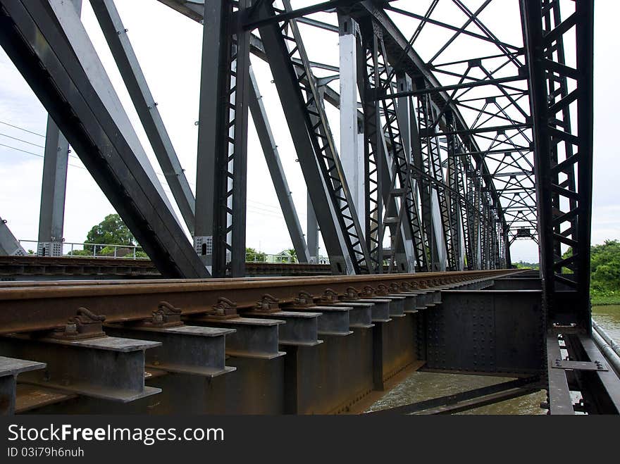 For railway bridges across the river Nakornchaisri Thailand