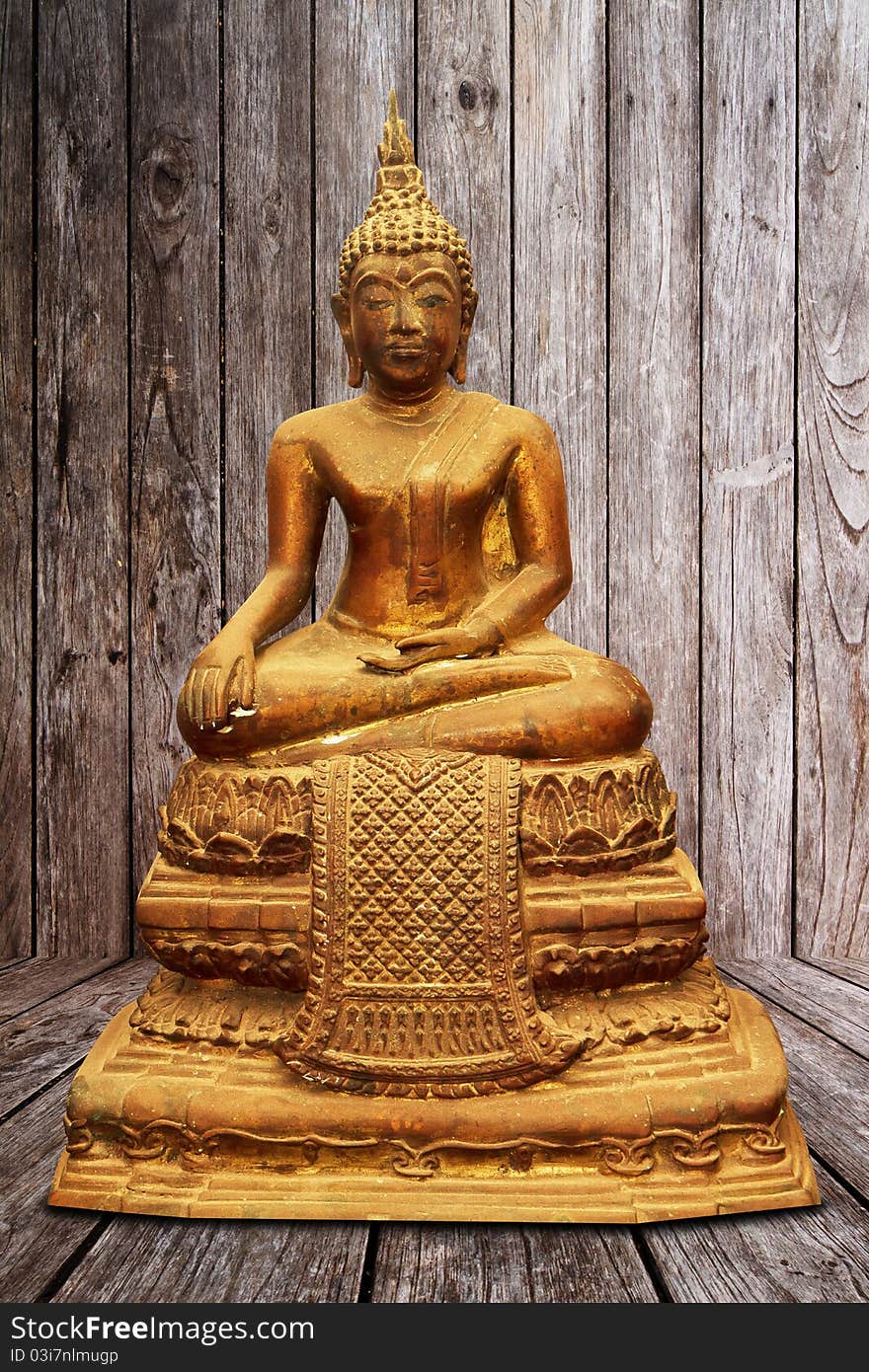 Old antique Copper Buddha sculpture