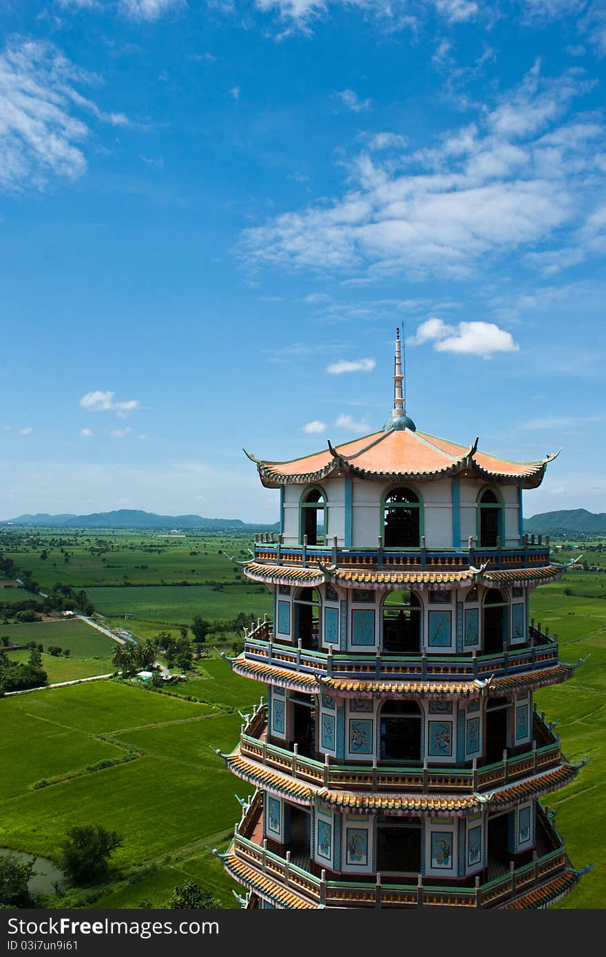 Beautiful pagoda with a beautiful sky in the background. Beautiful pagoda with a beautiful sky in the background