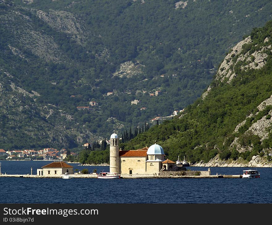 Gospa Od Skprjela and Sveti Djordje islands. Kotor bay, Montenegro. Gospa Od Skprjela and Sveti Djordje islands. Kotor bay, Montenegro