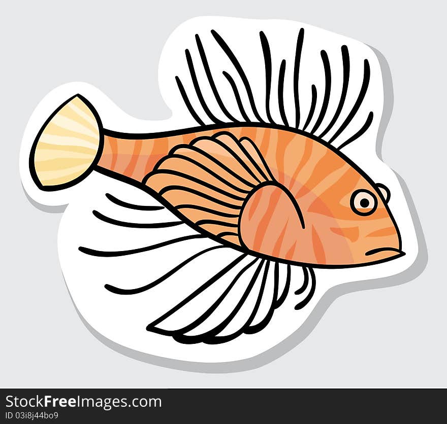 Vector color fish for your design.