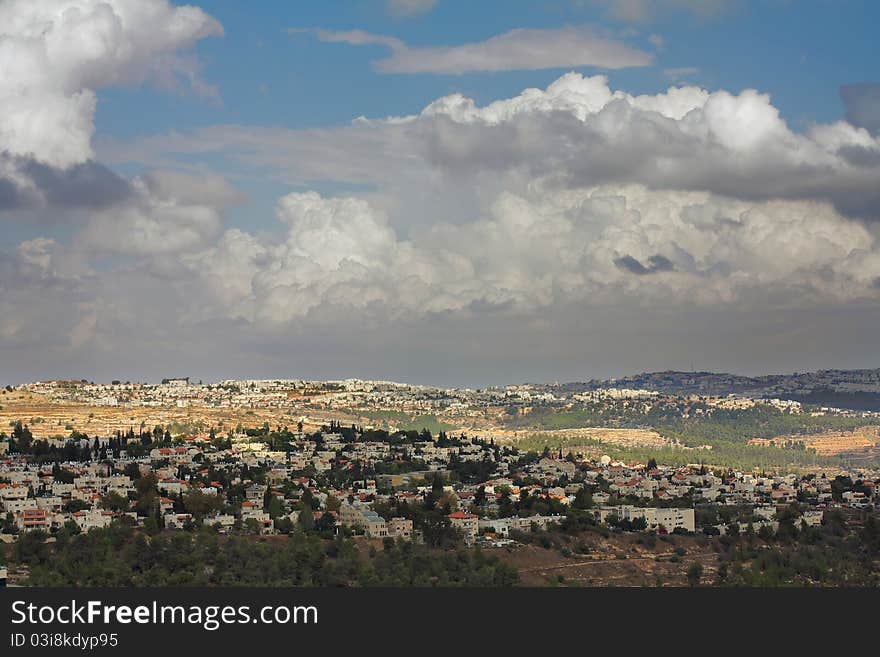 Magical view of the Jerusalem suburbs