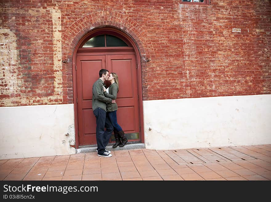 Attractive young couple in love