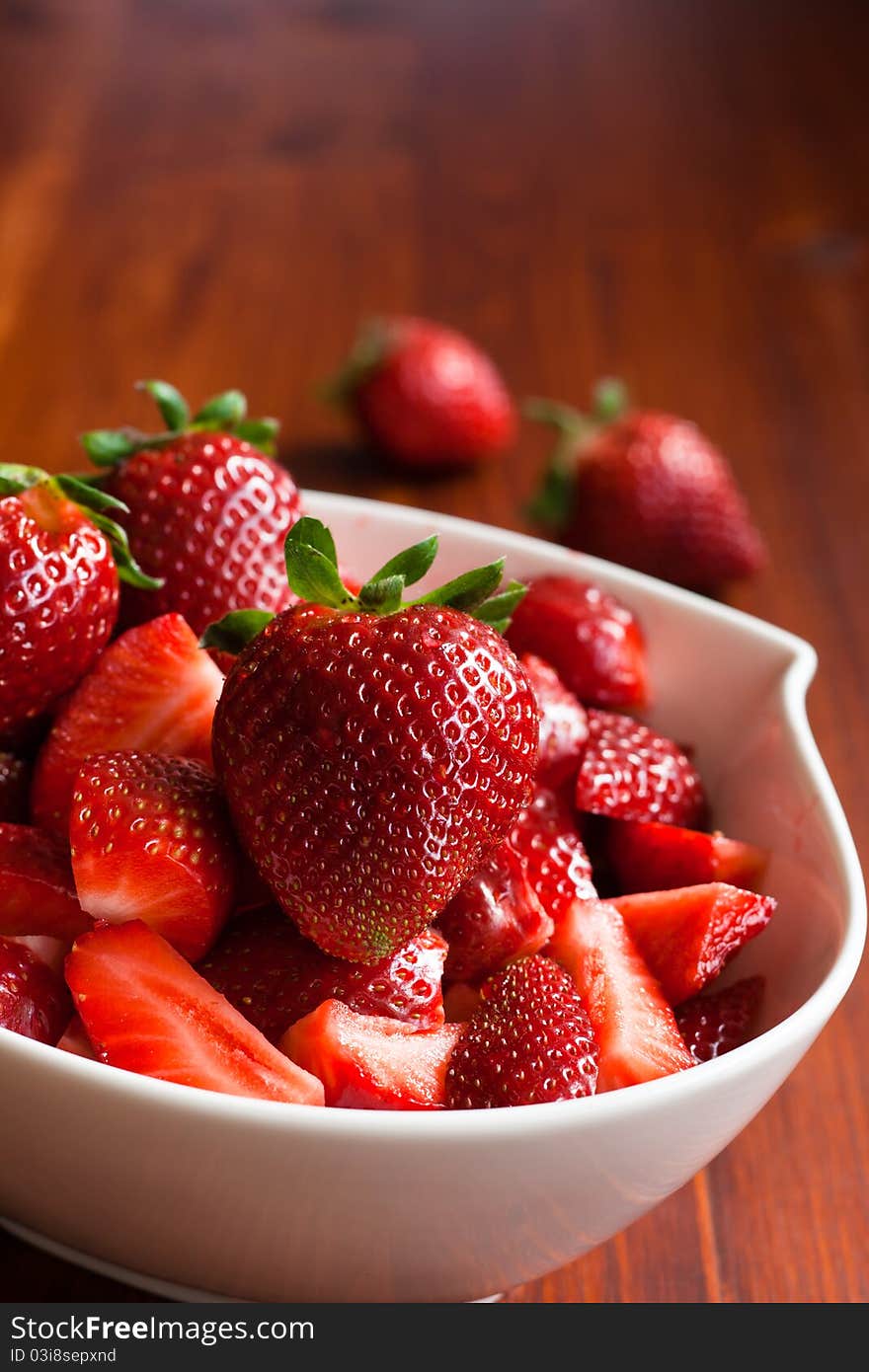 A Bowl Full Of Fresh Strawberries