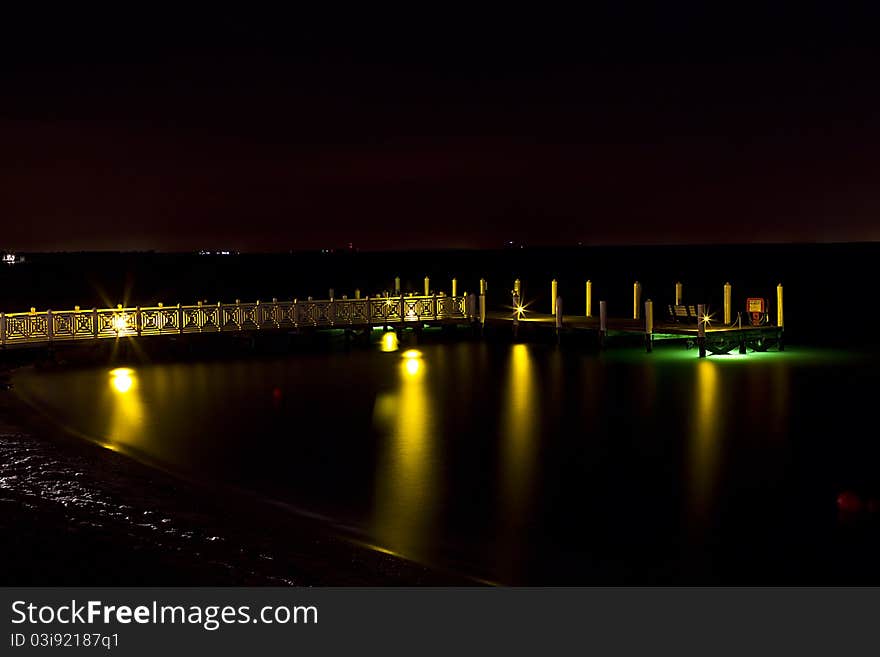 Fishing Peer at Night